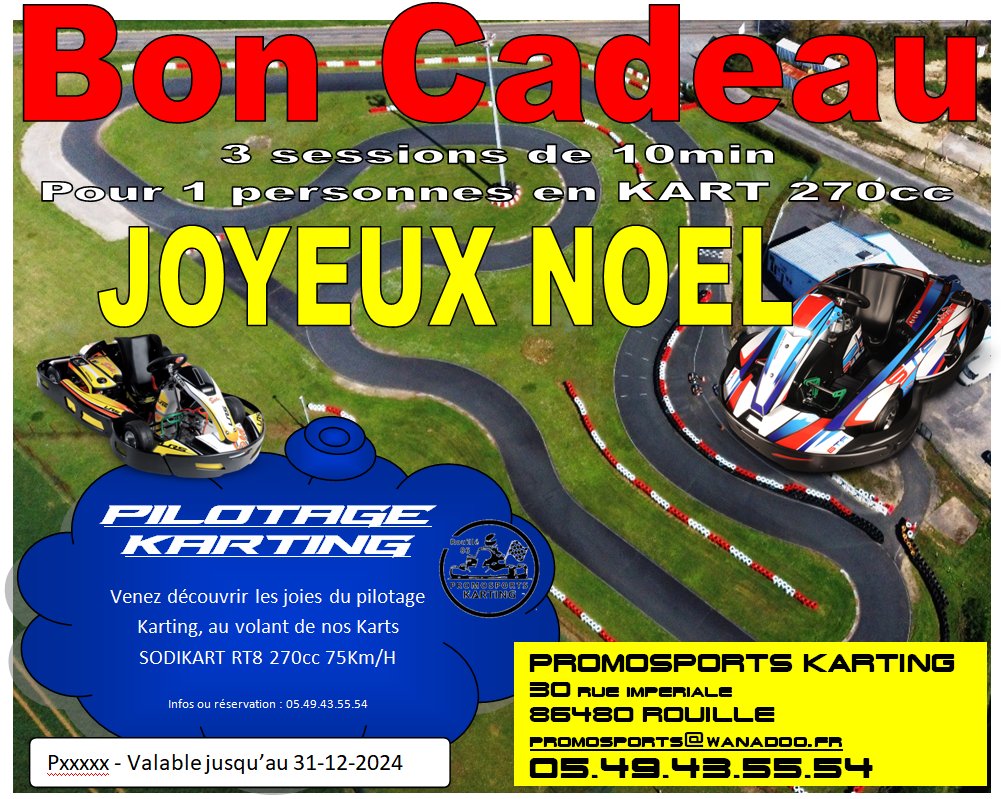 BON CADEAU POUR KART ADULTE - Karting royan